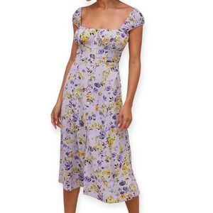 ASTR the Label Bonjour Printed Midi Dress Sz S